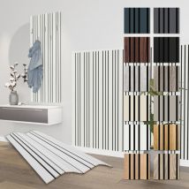 Akustikpaneele Holz Mila 138,5x60cm flexible Wandpaneele Kombipaneel 0,83 m² Wandpaneele mdf Akustikfilz: APMH11 - White, 4 Paneele - 3.32m² - Hexim