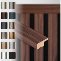 Akustikpaneele Zubehör Abschlussleiste Lamellen mdf Wandverkleidung:275cm, Catania Oak - Hexim