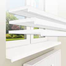 Fensterbank Bis 3 Meter Fensterbrett Weiß Matt Glanz Kunststoff Pvc Innen Din En 13501-1: 30cm - Matt, 240cm Lang - Hexim