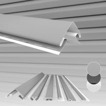 Siding Fassadenverkleidung Fassadenpaneele außen Außenwand wetterfest UV-beständig PVC-U:Grau, Außenecke - Hexim