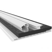 Hexim - Rollladenkastendeckel mit Dämmung, Rollladendeckel pvc Rollladen Profile Revisionsklappe Fenster: 200 cm - Länge, Komplettset 220 mm - Breite