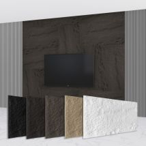 Hexim - Steinoptik Felsen Platten 120x60cm Pu Wandverkleidung 0,73qm 3d Paneele Bruchstein Dekor: 1 Paneel, A002-04 Grey