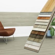 Vinyldielen 0,97m² selbstklebend pvc Wandverkleidung Bodenbelag Holzoptik 91x15cm Paneele: 7 Dielen / 0.97 m², 1814-1 Misty Ash - Hexim