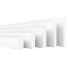 Profilé plat moulures murales et de plafond en polystyrène expansé xps: Échantillon 25 cm, HFL-2 - 13x40 mm (de) - Heximo