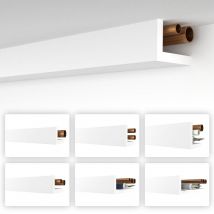 Heximo - Rohrabdeckung xps Heizungsrohr Abdeckung Verkleidung Winkelprofil Eckleisten: HRA-4 - 58x90 mm, 20.4 Meter / 12 Leisten