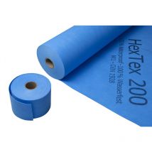 Hextex 200 Abdichtungsbahn Pp-pu-pp Isolierung Dichtband Abdichtfolie Bad Dusche Balkon: 1 Rolle - 30 Meter, Abdichtungsbahn 3000 X 100 Cm