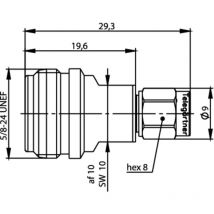 100024218 100024218 Koax-Adapter N-Buchse - SMA-Stecker 1 St. - Telegärtner