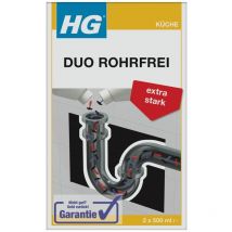 Duo Rohrfrei extra Stark 2 x 500 ml Abflussfrei Rohrreiniger 2-Komponenten - HG