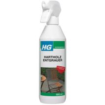 HG Hartholz Gartenmöbel Entgrauer 500 ml – Reiniger für Meranti, Mahagoni, Fichte, Rattan, Bambus – Sehr giftig für Wasserorganismen