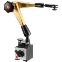 HG - Hydraulisches Magnet-Messstativ (mit Fuß) mit mechanischer Feineinstellung am Fuß, Ausladung: 300 mm