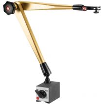 Hörger&gässler - hg Hydraulisches Magnet-Messstativ (mit Fuß) mit mechanischer Feineinstellung am Uhrenhalter, Ausladung: 550 mm