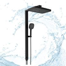 Regendusche RainMaxx Black Edelstahl mit Handbrause und Umschalter - Hgmbad