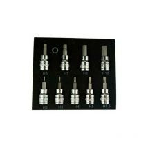 Coffret cliquet et douilles Jeu de 9 douilles hexagonales pour clé Allen métrique 3/8' Dr Drive 2-10mm