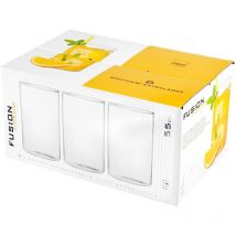 Set 6 bicchieri fusion in vetro borosilicato trasparente cc 300 - H&h
