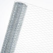 Haga - Hühnerzaun 1m x 10m Maschendrahtzaun verzinkt Geflügelzaun Hundezaun 30mmx30mm