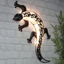 Applique de jardin solaire led en forme de gecko hi