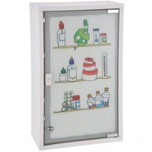 HI - Armoire à pharmacie 30 x 15 x 50 cm Acier inoxydable
