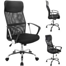 HI - Chaise de bureau Noir Acier