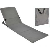 HI - Chaise tapis de plage pliable pvc Gris