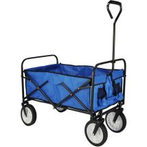 Chariot pliable Bleu 53,5x83x27 cm HI