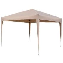 Faltpavillon Beige, 3 X 3 M Mit Beschichtetem Dach