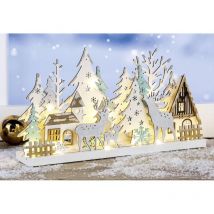 Holzsilhouette mit 10 led 30x6x16,5cm