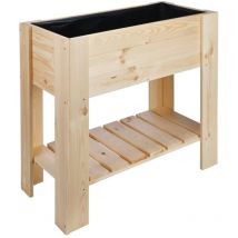 HI - Mesa de cultivo de madera de pino 92x41x80 cm