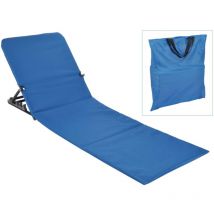 Sedia a Stuoia da Spiaggia Pieghevole in pvc Blu - HI
