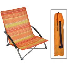 Sedia da Spiaggia Pieghevole Arancione 65x55x25/65cm - HI
