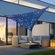 Vela Parasole con 100 led Blu 3x3x3 m HI