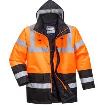 Giaccone Ad Alta Visibilità Imbottito Arancio/Navy Arancio-Navy 3XL