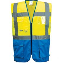 Portwest C476 xl Hi-vis Executive Yellow & Blue Vest