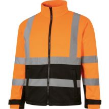 Hi-vis Orange/Black Soft Shell Jacket (EN20471) - 2XL - Tuffsafe