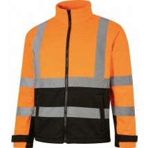 Tuffsafe - Hi-vis Orange/Black Soft Shell Jacket (EN20471) - m - Orange/Black