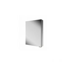 Eris 50 Single Door Mirrored Cabinet - 500mm Wide - 45100 - Aluminium - HIB