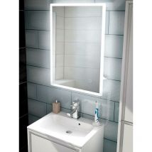 Vega 50 Illuminated led Bathroom Mirror - 500mm Wide - 78750000 - Clear - HIB