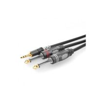 Câble De Raccordement Sommer Cable Hba-3s62-0090 Jack Audio [1x Jack Mâle 3.5 Mm - 2x Jack Mâle 6,3