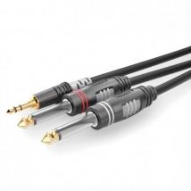 Hicon - Câble de raccordement Sommer Cable HBA-3S62-0150 Jack audio [1x Jack mâle 3.5 mm - 2x Jack mâle 6,3 mm (mono)] 1.50 m n
