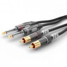 Câble de raccordement Sommer Cable HBA-62C2-0600 Jack / Cinch-RCA audio [2x Jack mâle 6,3 mm (mono) - 2x Cinch-RCA mâle