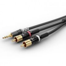 Sommer Cable Hbp-3sc2-0300 Audio Cavo [1x Spina Jack Da 3.5 Mm - 2x Spina Rca] 3.00 M Nero