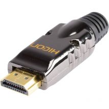 Hicon - hi-hd-m Connettore hdmi Spina dritta Numero Poli (num): 19 Nero 1 pz.