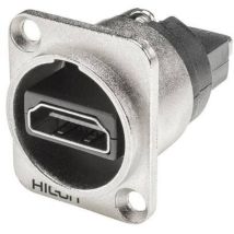 Hicon - hi-hdhd-ffdn Connettore hdmi Presa a pannello contatti dritti Numero Poli (num): 19 Argento 1 pz.