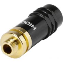 Hicon - HI-J35S-SCREW-F Jack 3.5 mm Presa dritta Numero Poli (num): 3 Stereo Nero 1 pz.