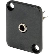 Hicon - HI-J35SEFD Jack 3.5 mm Presa a pannello contatti dritti Numero Poli (num): 3 Stereo Nero 1 pz.