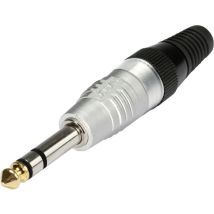 Hicon - HI-J63S Klinken-Steckverbinder 6.35 mm Stecker, gerade Polzahl: 3 Stereo Silber 1 St.