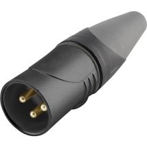 HI-X3CM-HD-B XLR-Steckverbinder Kupplung, gerade Polzahl: 3 Schwarz 1 St. - Hicon
