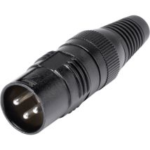 Hi-x3cm-m Xlr-steckverbinder Stecker, Gerade Polzahl: 3 Schwarz 1 St. - Hicon