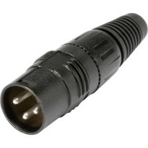 HI-X3MT Connettore xlr Spina dritta Numero Poli (num): 3 Nero 1 pz. - Hicon
