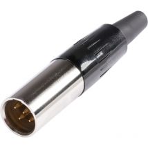 Hicon - HI-XMCM5 Miniatur-XLR-Steckverbinder Stecker, gerade Polzahl: 5 Silber 1 St.