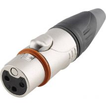 HI-X3CF-HD Connettore xlr Giunto dritto Numero Poli (num): 3 Nero, Argento 1 pz. - Hicon
